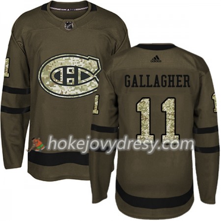 Pánské Hokejový Dres Montreal Canadiens Brendan Gallagher 11 Adidas 2017-2018 Camo Zelená Authentic